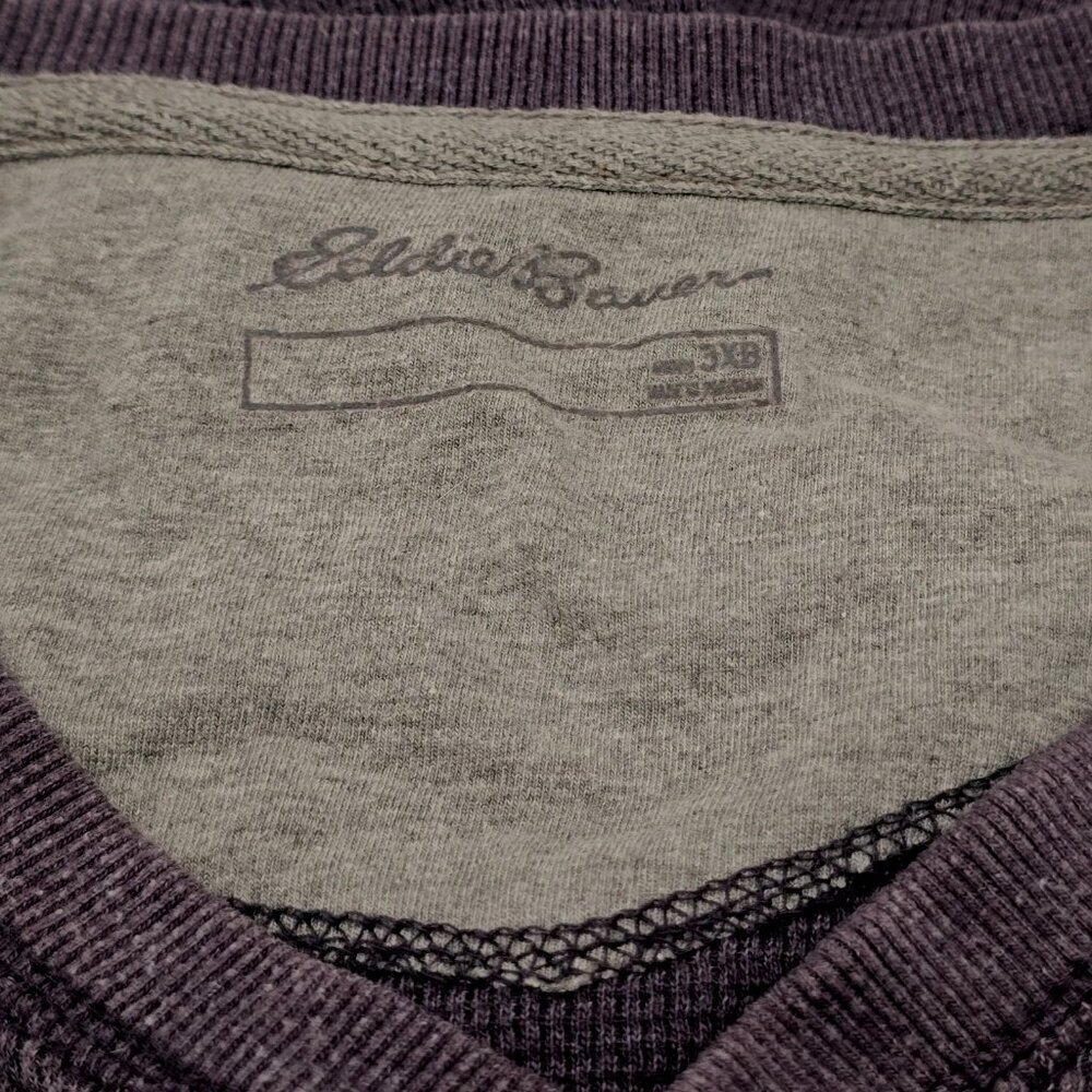 Eddie Bauer Mens Henley Thermal Shirt Size 3XB Dark Gray Big & Tall - Picture 6 of 8